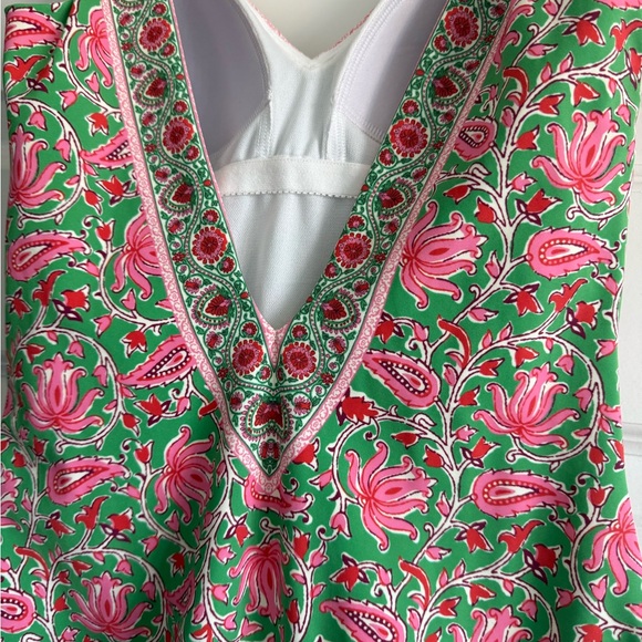 BODEN Bow Shoulder Swimsuit Lime, Botanic Vine Women NWT - Picture 9 of 14